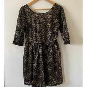 Dolls Kill Bear Dance Black Lace Dress Large